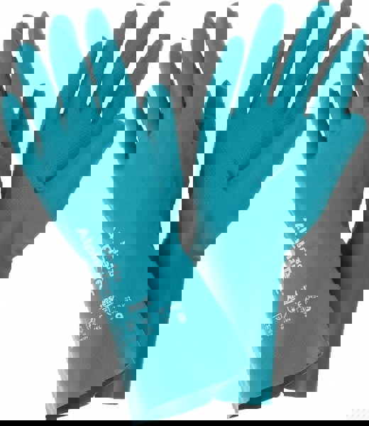 Series 58-330 Chemical Resistant Gloves: Size Large, 12.00 Thick, Nitrile, Nitrile, Supported,